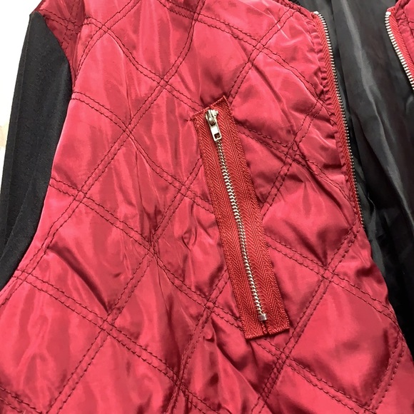 Black and Maroon Quilted Fashion Jacket 3XL on Tag its a Chinese coat size xl. - Picture 2 of 5